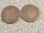 1859 Canada Large Cent Penny Lot Of 2 World Foreign Canadian Victoria Coins