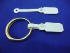 100 Qty Blank Jewelry Price Tag White Pvc Snap Lock Size  0 33  X 0 6  X Loop 1 