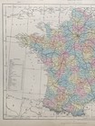 1871 France Fully Hand Coloured Original Antique Map By Joshua Archer