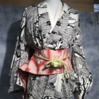 Vintage Japanese 2 Kimono Geisha Obi Tabi Jori Obijime 16 Pc Set Authentic