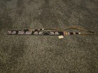Vintage Native American Handmade Floral Seed Beaded Tie Belt Leather Ties 31 In