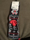 Spencer s Workshop Merry Christmas Bitches Long Black Patterned Cat Socks 9-11