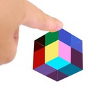 Cmy Color Cube  Acrylic Prism  Science Learning Educational Toy  Desktop Decor