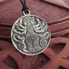 Hecate Pendant 1 25  New Pewter Amulet Goddess Of Witchcraft Hekate - Us Made 