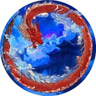 2024 Perth Lunar Year Of Dragon Red Dragon Colorized 1oz  999 Silver Coin