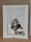1929 Hermes Art Deco Print Ad French Flappers Driving Bags Gloves Sweater Paris