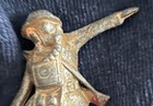 Vintage Barclay Manoil Lead Metal Soldier Infantry With Gas Mask Grenade Figure