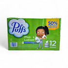 Puffs Plus Lotion 2-ply Facial Tissues Cube Boxes - 12 Count