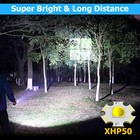 90000lms Zoom Rechargeable Led Flashlight Tactical Super Bright Xhp50 Torch Lamp