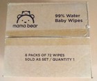 Mama Bear 99  Water Baby Wipes  72 Count  pack Of 6   White