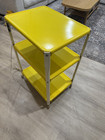 Vtg  Cosco  Kitchen Cart 3 Tier  1950   s Rolling Yellow Bar Utility Cart Electric