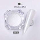 Mirror Glitter Nail Chrome Pigment Dust Power Pearl White Rubbing Powder Glitter