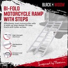 Black Widow Aluminum Bi Fold Motorcycle Ramp With Steps  Folding Ramp  Silver