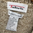 Talbots Sweater Womens Xl Hand Knitted Vintage Vest Folk Art Americana Classic
