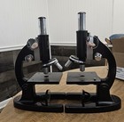 Pair Of Vintage Graf Apsco Microscope West Germany