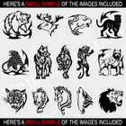 Tribal Animals Clipart Images-vector Clip Art-vinyl Cutter Plotter Graphics Cd