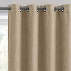 Modern 50  X 63  Tan Textured Woven Blackout Curtain Panel Window Treatments