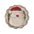 Mud Pie Christmas Santa   Reindeer Platter Set
