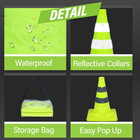 18 Inch 2 Pack Collapsible Traffic Safety Cones  Lime Green Pop-up Cones With   