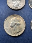 Lot Of 4  Washington Silver Quarters     amazing Lot  75 1964d 1953s 1964p 1963p