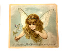 Antique Victorian 1880s Angel Cherub New Years   Sweet Joy Cards Lot Of 2