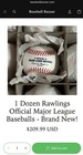 Baseballbazaar com   Rawlings Official Major League Baseballs Mlb - 1 Dozen