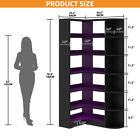6-tier Bookshelf Corner Bookcase Bookshelf With Led Light Storage Display Shelf