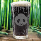 Panda   Bamboo Pint Glass