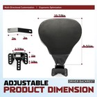 Black Adjustable Driver Rider Backrest For 2009-2023 Harley Davidson Touring