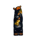 Big Sky Carvers Jeff Fleming 12  Wood Carved Black Bear With Fish Hand Painted