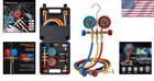 Hvac Manifold Gauge R134a Refrigerant Set 5ft Durable Hoses