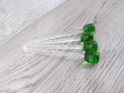 Vintage Olive Martini Glass Cocktail Picks Set Of 4 Sticks Green Pimento Mcm Bar