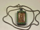 Four-step Buddha Amulet In Jeweled Heavy-duty Metal Case And 28  Necklace
