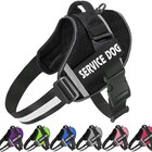 Service Dog Vest Harness Reflective Woven Nylon Adjustable Pet Harness  Walking