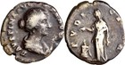 Diva Faustina Sr Roman Silver Denarius Pietas Altar Rome Mint 141 Ad Vf