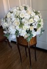 Huge Elegant Silk Flower Wedding Round Centerpiece White  Off White  Cream