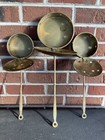 Antique Brass Bed Warmers Set Of 3 Made In India Excellent Condition With Patina