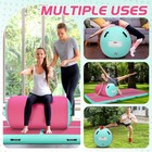 Kikilive Inflatable Gymnastics Air Roller Barrel Pink Green 47x29inch Tumble