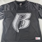 Ruff Ryders Football Jersey Black V-neck Mesh Graphic Print 99 Shirt Dmx Mens L