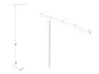 Brightroom Magnetic Laundry Clothes White Hanging Bar 75  Height W  Mount