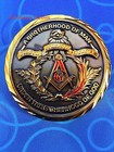  Masonic Commemorative  2  Challenge Coin Dark Golden 3d Design  Nice Mason Gift