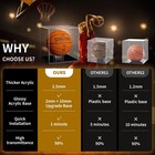 Xiniss Basketball Display Case  Clear Acrylic 11 X 11 X 11 4 Inches 