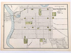 1896 Sacramento - California Map Original 13x9 Lake Sutter - Capitol Park - Old