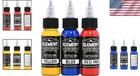 Professional Tattoo Ink Set - Bright Bold Colors 1oz Bottles