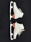 Riedell M 13-ls White Figure Ice Skates Size 13youth Girls Beginner Recreational