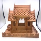 Vintage Folk Art Scandinavian Doll House Wood Hand Made 12 1 2  Long 12  Tall