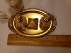 Vintage Vanity Lot Mini Gold Tone Tray Decorative Perfume Bottles Powder Pyramid