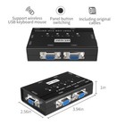 Mt-viki 4 Port Vga Kvm Switch Usb2 0 For Mouse Keyboard Monitor Sharing Switcher