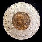 Nice Encased 1901 Indian Cent - The Royal Tailors  Chicago  Illinois