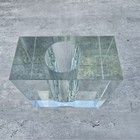 Vintage Mcm Lucite Acrylic Block Bud Vase Modernist Geometric Soliflore Decor